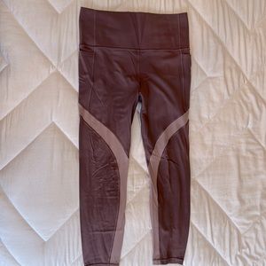 Athleta, size M, two tone purple/lavender. Salutation Stash 7/8 Tight